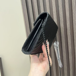 Black Casual Daily Letters Chains Bags