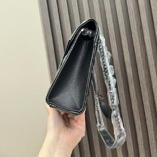 Black Casual Daily Letters Chains Bags