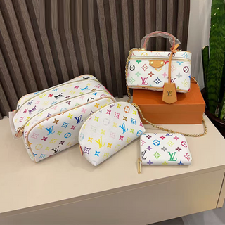 White Casual Daily Letters Zipper Bags