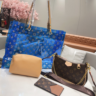 Blue Casual Daily Letters Chains Bags