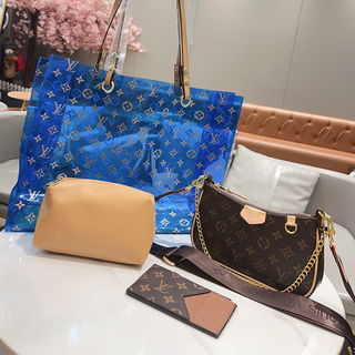 Blue Casual Daily Letters Chains Bags