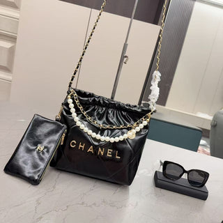 Black Casual Daily Letters Chains Bags
