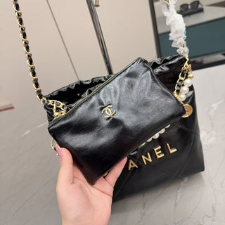 Black Casual Daily Letters Chains Bags