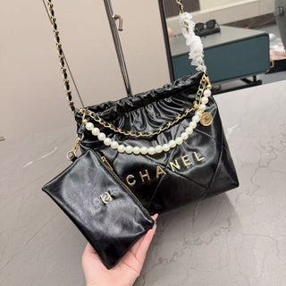 Black Casual Daily Letters Chains Bags
