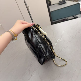Black Casual Daily Letters Chains Bags