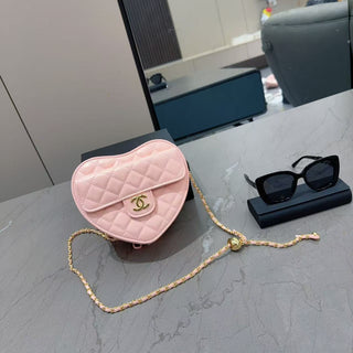 Pink Casual Daily Letters Chains Bags