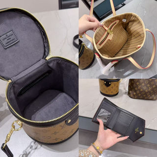 Brown Casual Daily Letters Zipper Bags