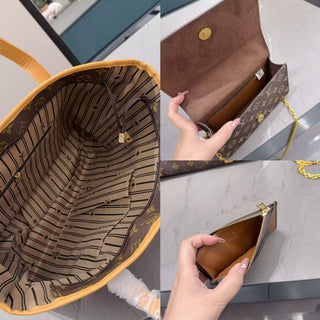 Brown Casual Daily Letters Chains Bags