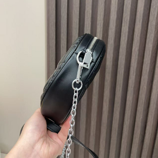 Black Casual Daily Letters Zipper Bags