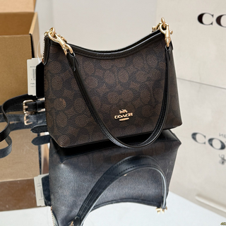 Brown Casual Daily Letters Patchwork Bags