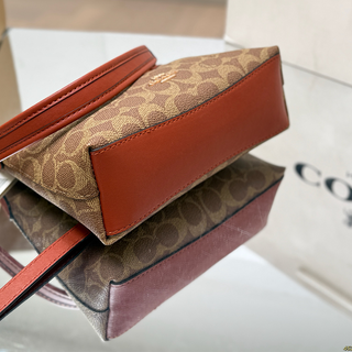 Brown Casual Daily Letters Patchwork Bags