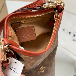 Brown Casual Daily Letters Patchwork Bags