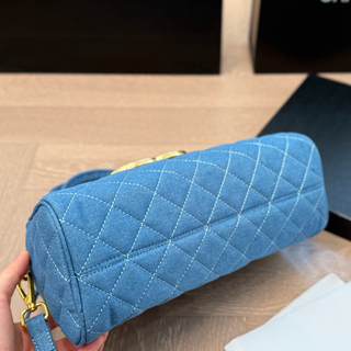 Blue Casual Daily Letters Zipper Bags