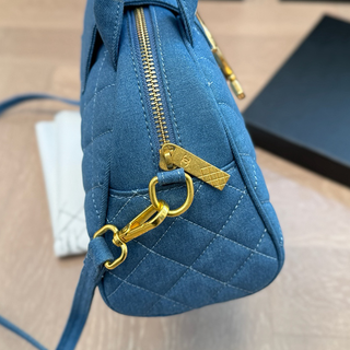 Blue Casual Daily Letters Zipper Bags