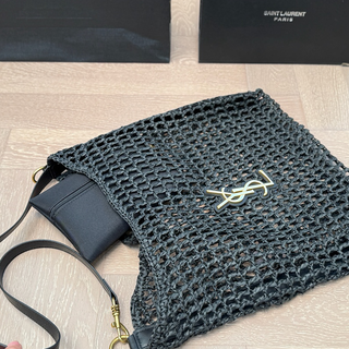 Black Casual Daily Letters Weave Bags