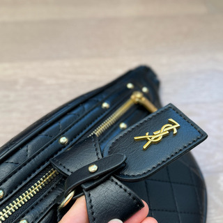 Black Casual Daily Letters Zipper Bags