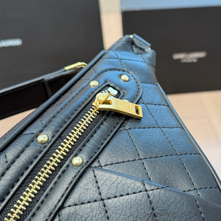 Black Casual Daily Letters Zipper Bags