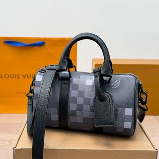 Black Gray Casual Daily Plaid Zipper Bags