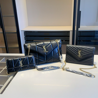 Black Gold Casual Daily Letters Chains Bags