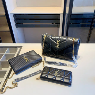 Black Gold Casual Daily Letters Chains Bags