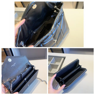 Black Gold Casual Daily Letters Chains Bags