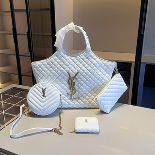 Black Casual Daily Letters Chains Zipper Bags