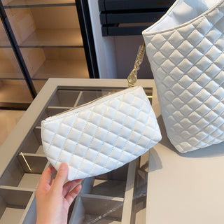 Black Casual Daily Letters Chains Zipper Bags