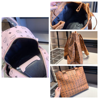 Pink Brown Casual Daily Letters Zipper Bags