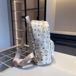 White Brown Casual Daily Letters Zipper Bags