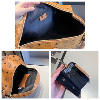 Yellow Brown Casual Daily Letters Zipper Bags