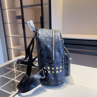 Black Casual Daily Letters Zipper Bags