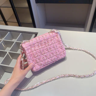 Black Casual Daily Letters Chains Bags