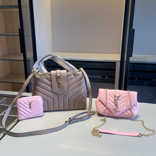 Khaki Pink Casual Daily Letters Chains Bags