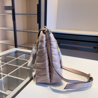 Khaki Pink Casual Daily Letters Chains Bags