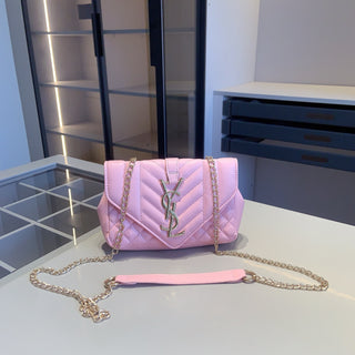 Khaki Pink Casual Daily Letters Chains Bags