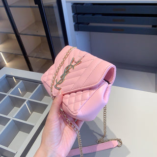 Khaki Pink Casual Daily Letters Chains Bags