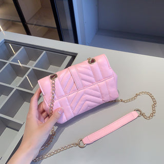 Khaki Pink Casual Daily Letters Chains Bags