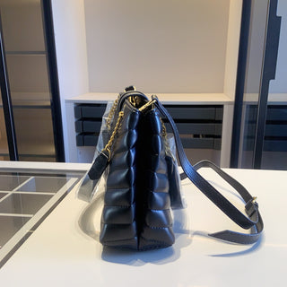 Black Casual Daily Letters Chains Bags