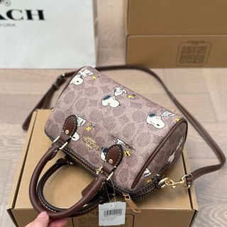 Brown Casual Daily Print Zipper Bags