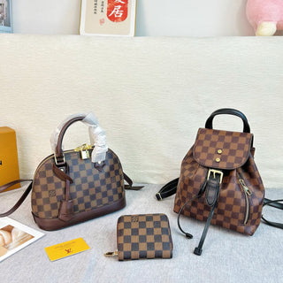 Brown Casual Daily Plaid Patchwork Bags
