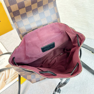 Brown Casual Daily Plaid Patchwork Bags