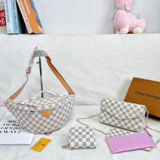 White Casual Daily Plaid Chains Bags