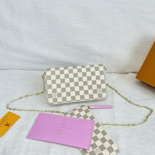 White Casual Daily Plaid Chains Bags