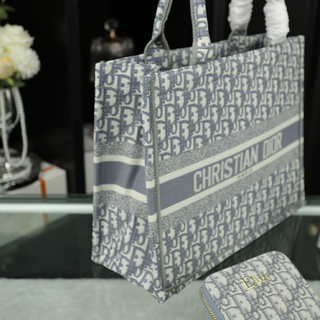Gray Blue Casual Daily Letters Patchwork Bags