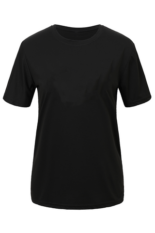 Black Fashion Print Patchwork Letter O Neck T-Shirts