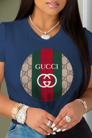 Black Casual Street Letter Print Patchwork O Neck T-Shirts