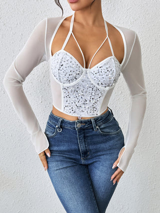 Women Summer Sexy Lace Shirt Underwire Top