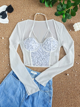 Women Summer Sexy Lace Shirt Underwire Top