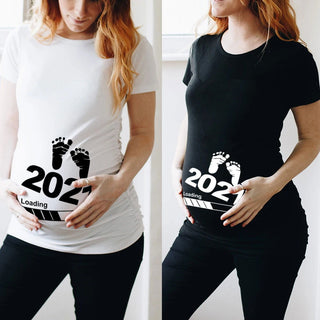 Zipper Baby Loading Women Pregnant Funny T Shirt Girl Maternity Pregnancy Announcement Shirt New Mom Clothes,Drop Ship - Thomas Family Essentials LLC