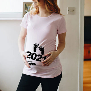 Zipper Baby Loading Women Pregnant Funny T Shirt Girl Maternity Pregnancy Announcement Shirt New Mom Clothes,Drop Ship - Thomas Family Essentials LLC